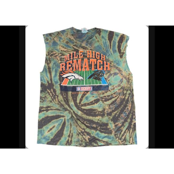 Denver Broncos vs. Carolina Panthers Mile High Rematch Tie-Dye Tee - Picture 1 of 5